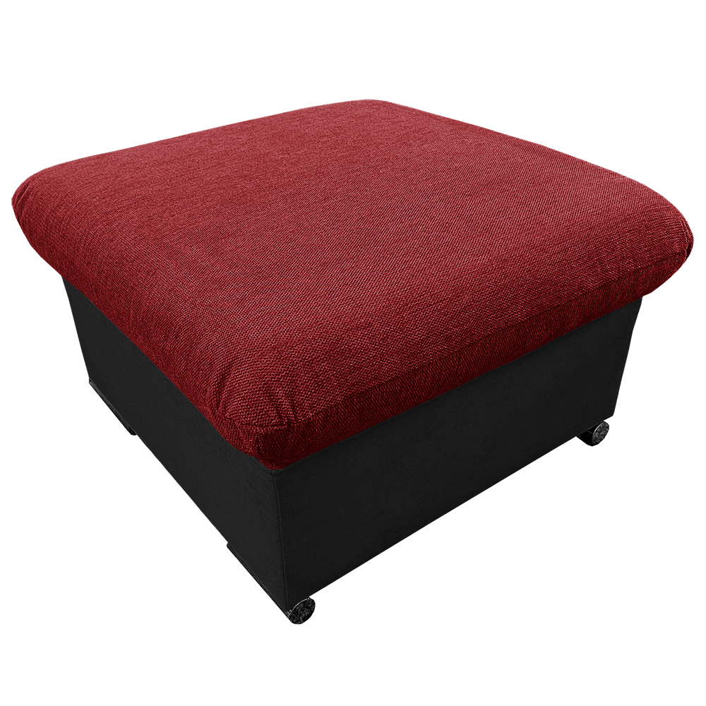 Taburet COOL | 68x68x42 cm | bez úložného prostoru | červeno černá 09/15