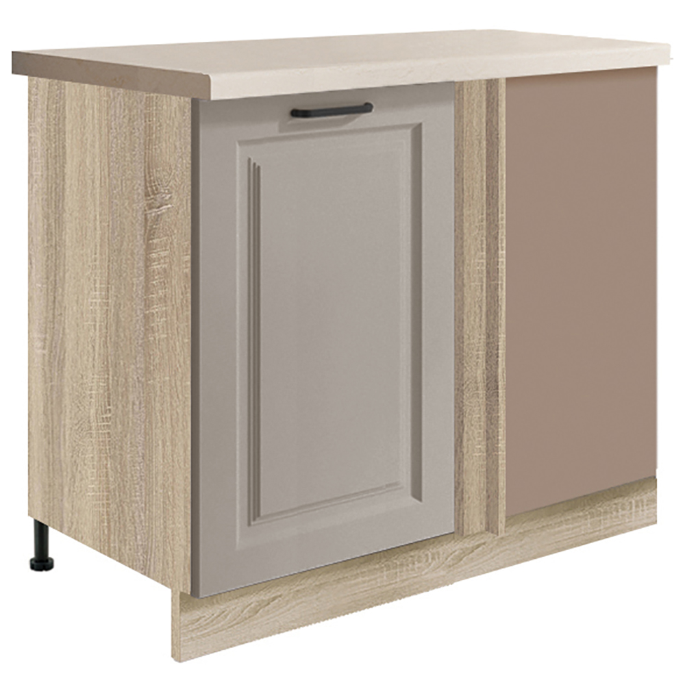 SMART s | dolní skříňka SC-24D rohová + výsuvná police | 110x60 cm | VÝBĚR KORPUSU | šedá mat