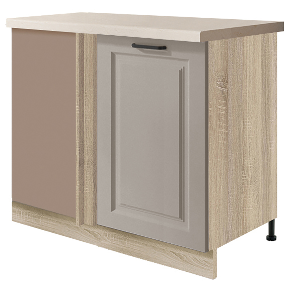 SMART s | dolní skříňka SC-25D rohová + výsuvná police | 60x110 cm | VÝBĚR KORPUSU | šedá mat