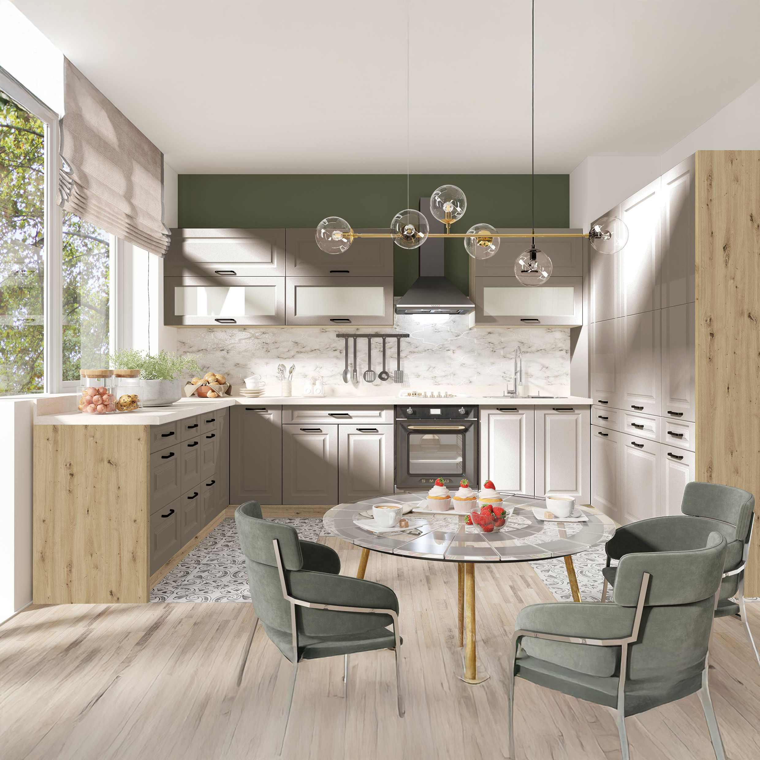 SMART s | horní skříňka výklopná SC-48G | 80 cm | VÝBĚR KORPUSU a KOVÁNÍ | šedá mat