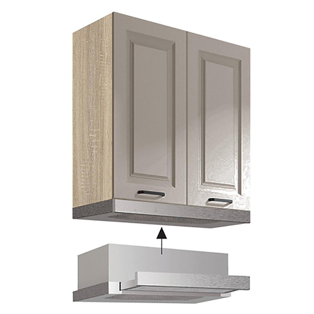 SMART s | horní skříňka SC-37G na vestavnou digestoř | 60 cm | VÝBĚR KORPUSU | šedá mat