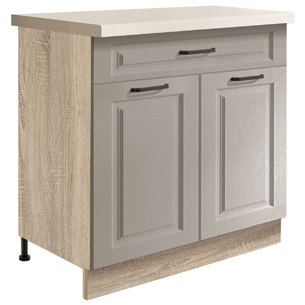 SMART s | kuchyňská linka 210x310 cm + 140 cm | VÝBĚR KORPUSU A KOVÁNÍ | šedá mat