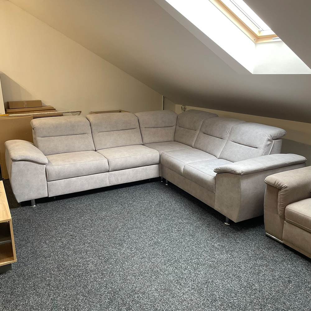 Sedací souprava SCANDO | 290x260 cm | rozkládací | šedá | VÝPRODEJ Z PRODEJNY