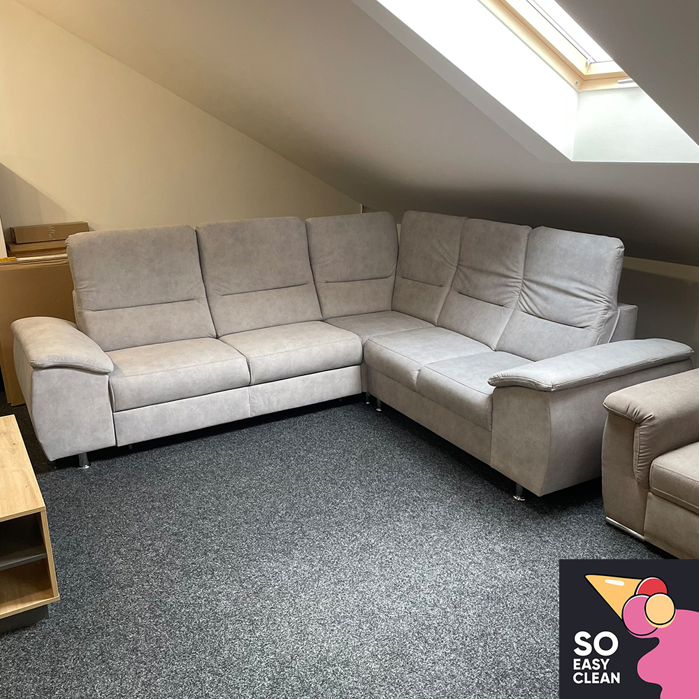 Sedací souprava SCANDO | 290x260 cm | rozkládací | šedá | VÝPRODEJ Z PRODEJNY