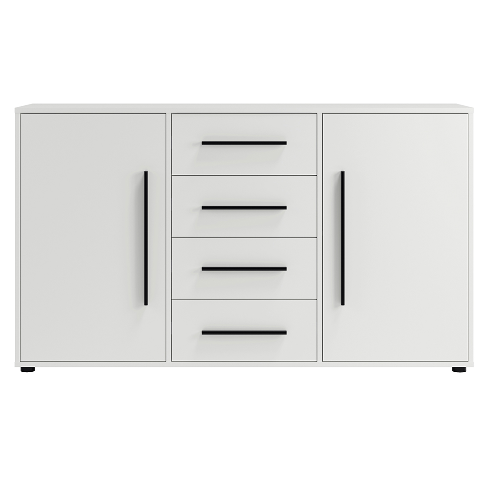 MAXIONE b | komoda K2D4SZ MX-02 | 150 cm | bílá mat