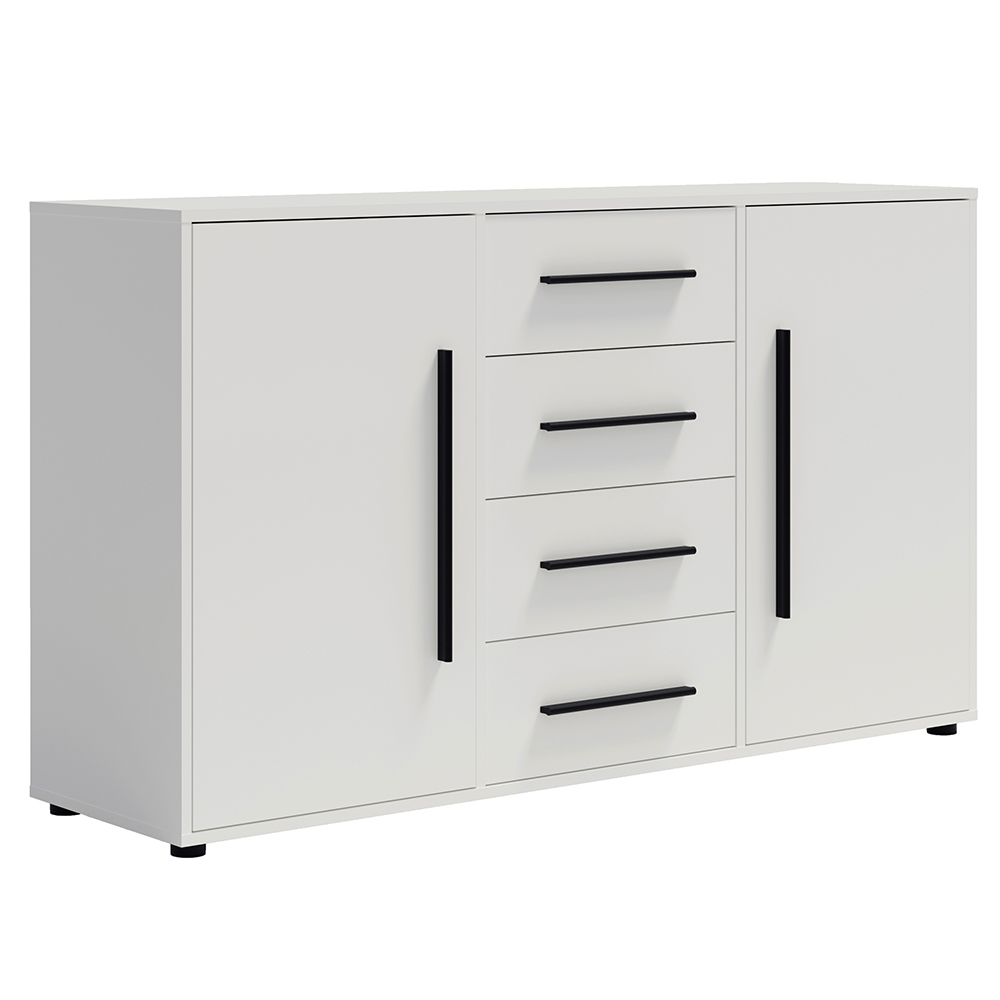 MAXIONE b | komoda K2D4SZ MX-02 | 150 cm | bílá mat