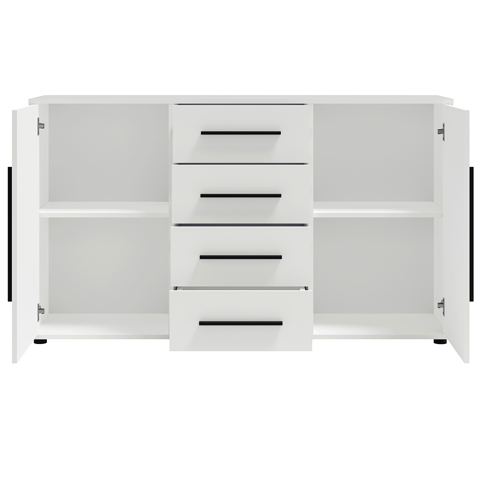 MAXIONE b | komoda K2D4SZ MX-02 | 150 cm | bílá mat