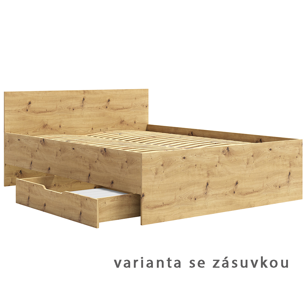 MAXIONE a | postel dvoulůžko | 160x200 cm | s roštem | artisan