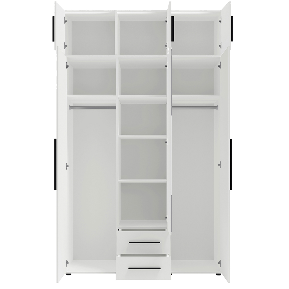 MAXIONE a | šatní skříň SZ3D2SZ + nástavec | se zrcadlem | 150 cm | artisan