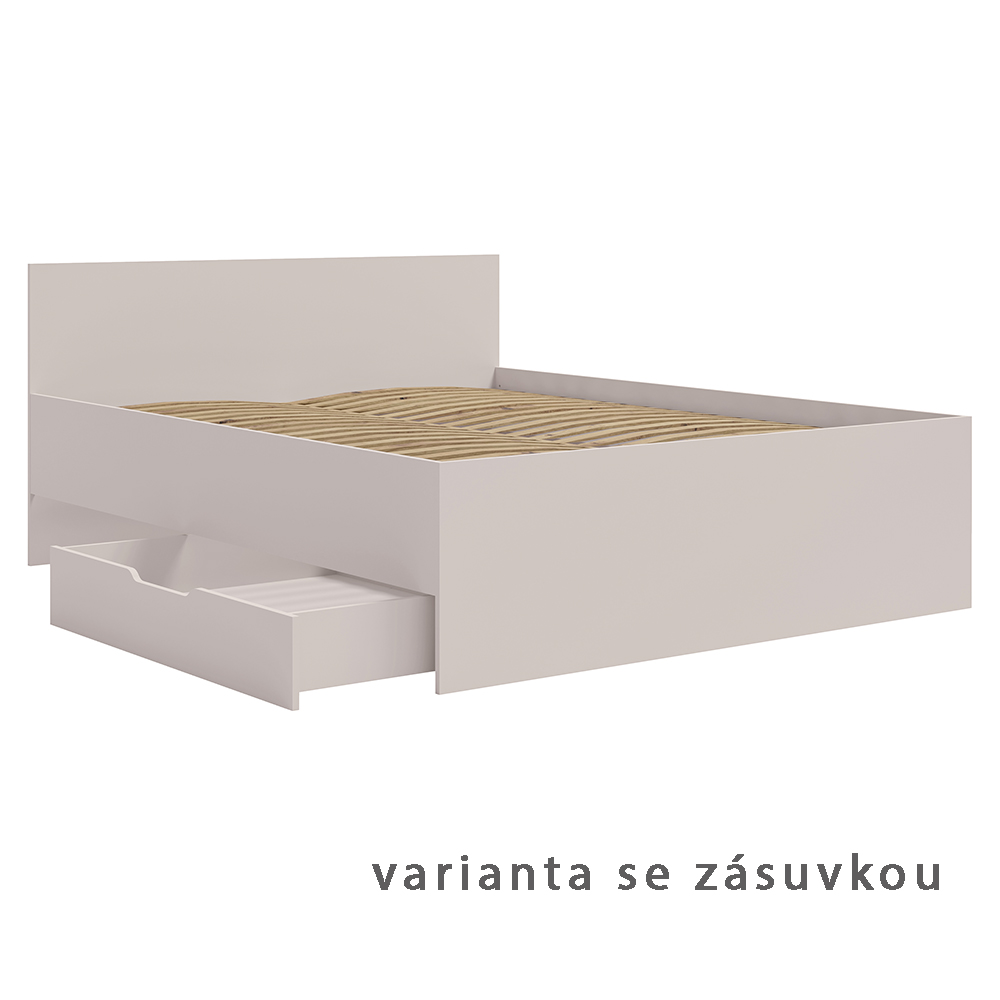 MAXIONE k | postel dvoulůžko | 160x200 cm | s roštem | kašmír