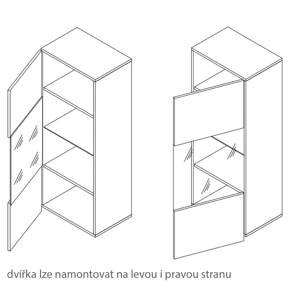 Obývací stěna CALABRINI c | 200 cm | 4 díly M | černá lesk