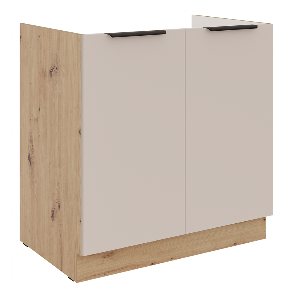 SOLEA k | dolní kuchyňská skříňka 80 ZL 2F dřezová | 80 cm | artisan/kašmír | VÝBĚR ÚCHYTŮ