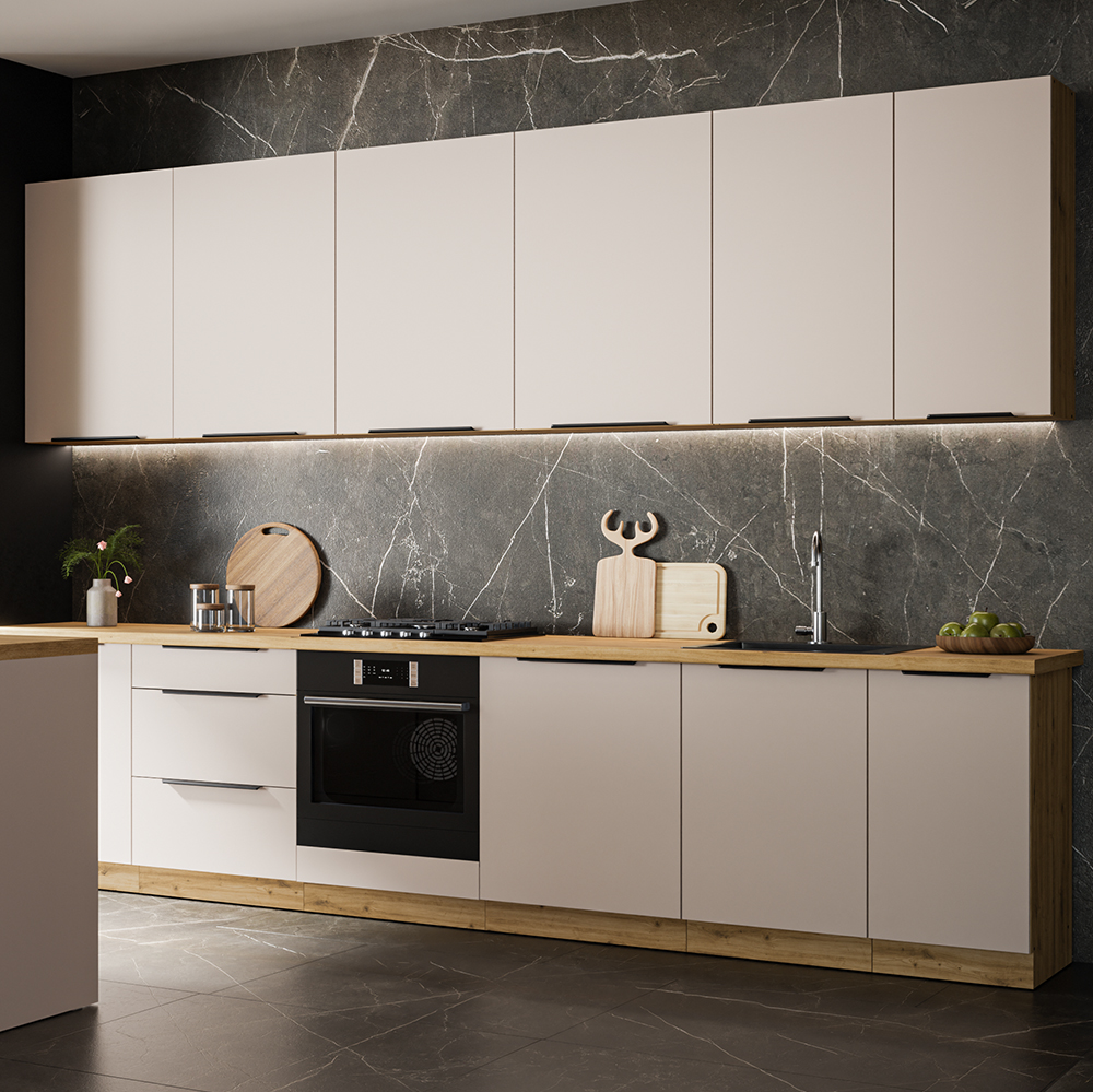 SOLEA k | dolní kuchyňská skříňka 80 D 3S zásuvková | 80 cm | artisan/kašmír | VÝBĚR ÚCHYTŮ