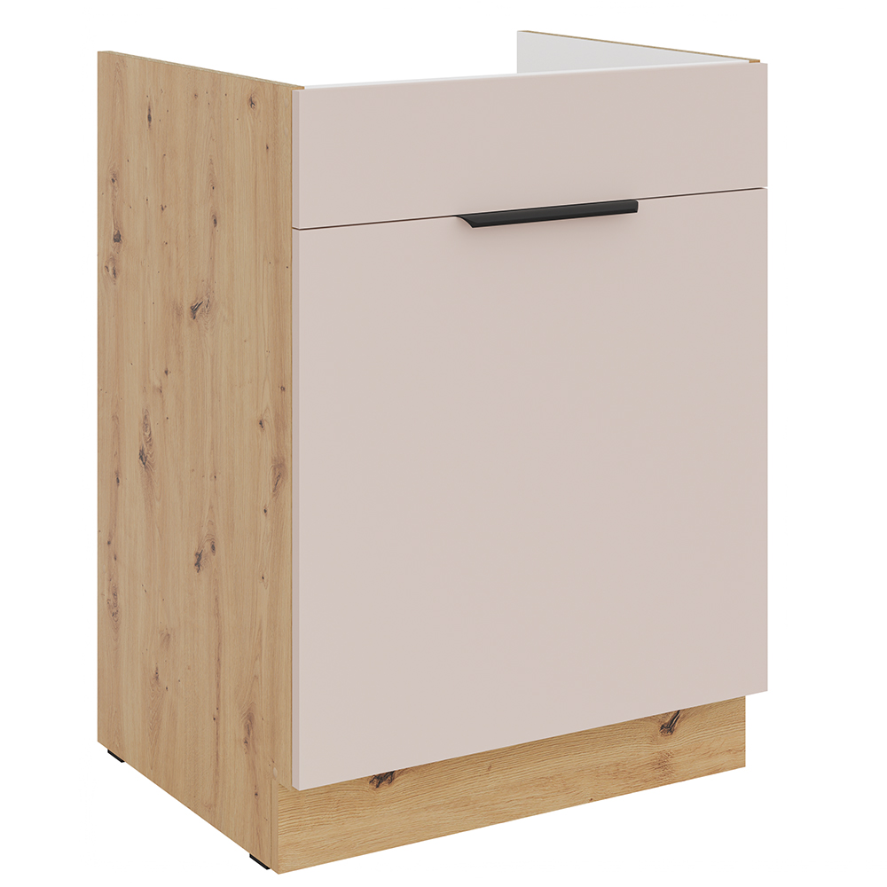 SOLEA k | dolní kuchyňská skříňka 60 ZL 1S dřezová | 60 cm | artisan/kašmír | VÝBĚR ÚCHYTŮ