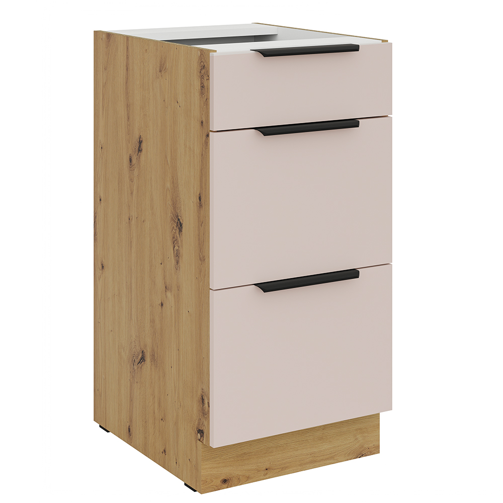 SOLEA k | dolní kuchyňská skříňka 40 D 3S zásuvková | 40 cm | artisan/kašmír | VÝBĚR ÚCHYTŮ