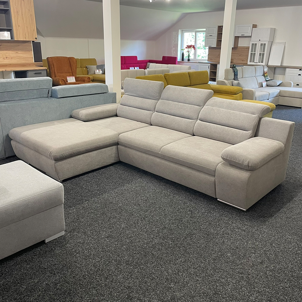 Sedací souprava GRECO MINI | 185x278 cm | LEVÁ | 15 béžová WATER REPELLENT | rozkládací + úložný prostor