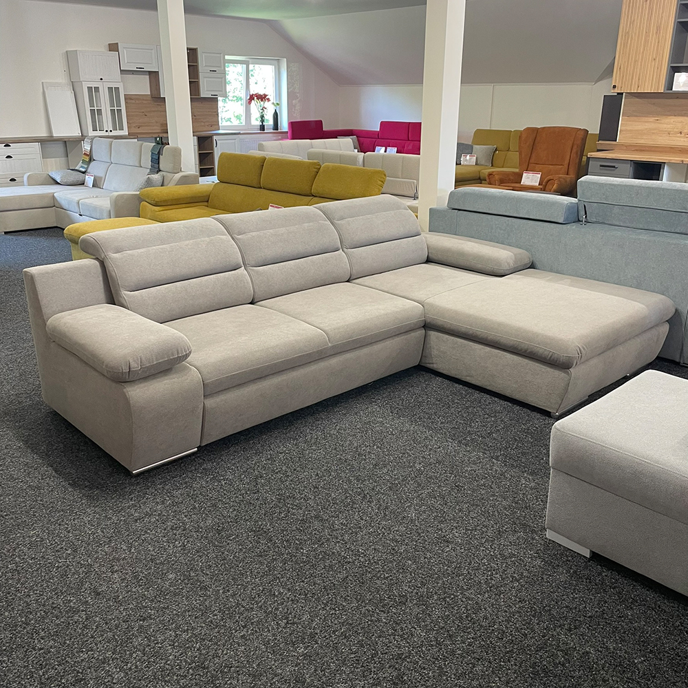 Sedací souprava GRECO MINI | 278x185 cm | PRAVÁ | 63 tmavě starorůžová WATER REPELLENT | rozkládací + úložný prostor