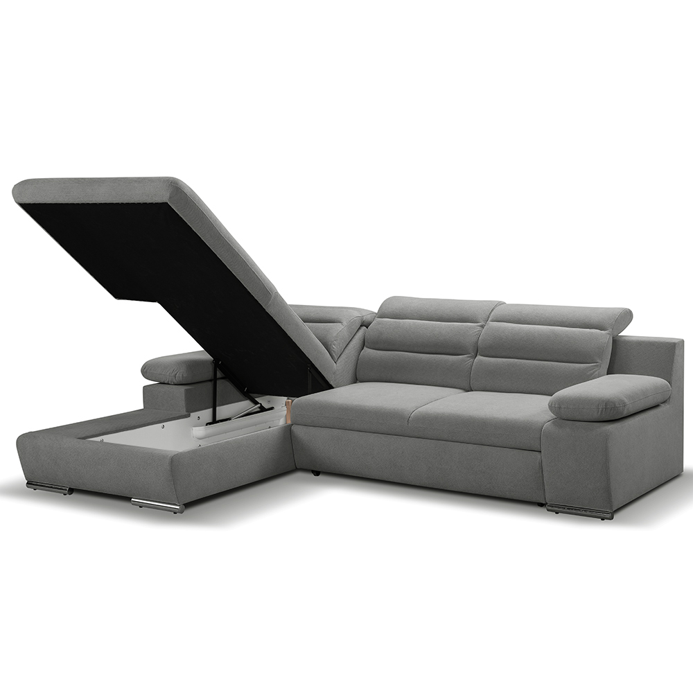 Sedací souprava GRECO MINI | 185x278 cm | LEVÁ | 63 tmavě starorůžová WATER REPELLENT | rozkládací + úložný prostor