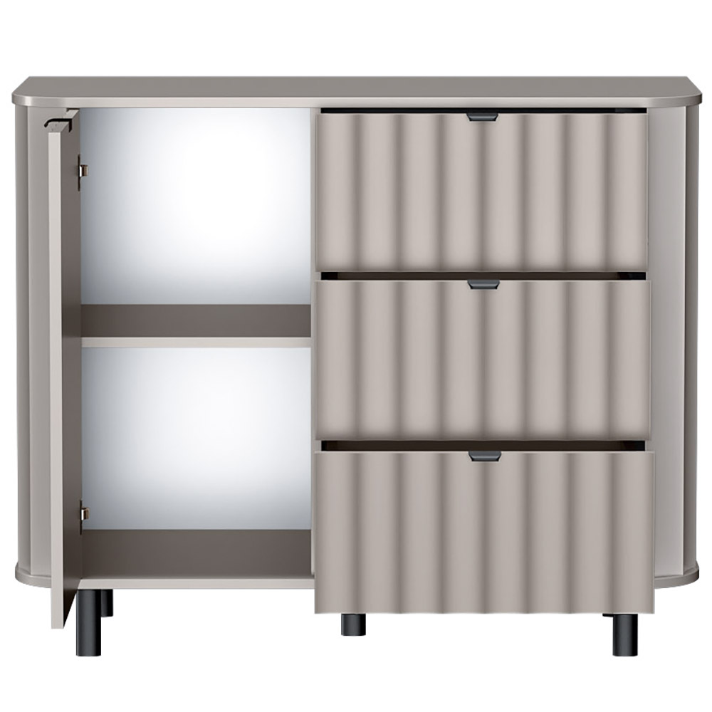 NOVADO s | komoda NO-3 | 111 cm | světle šedá