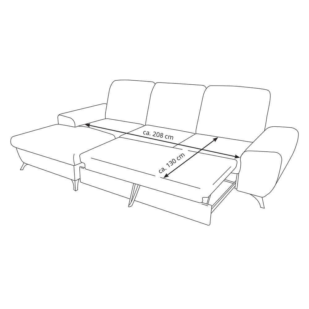 Sedací souprava ALTA | 172x279 cm | rozkládací + úložný prostor + 3x polštářek | VÝBĚR LÁTEK