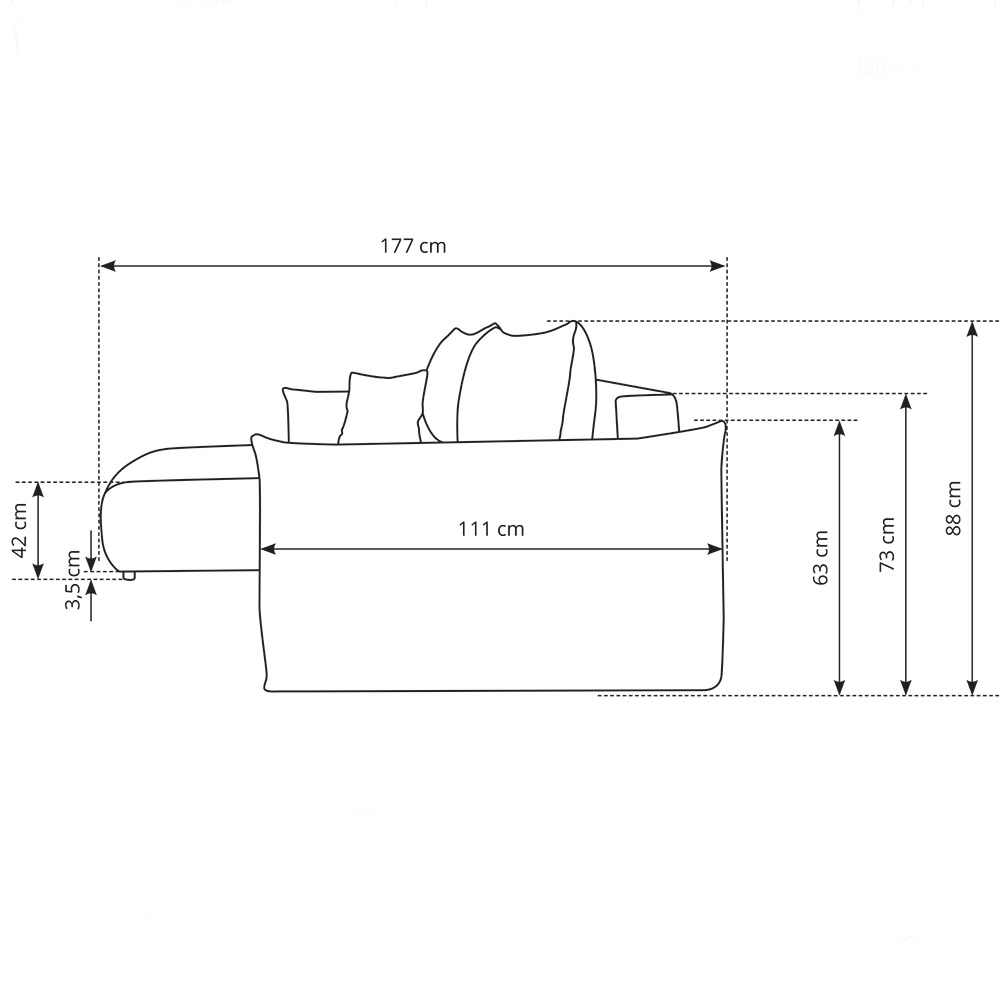 Sedací souprava ALLORA | 177x257 cm | rozkládací + úložný prostor | VÝBĚR TKANIN