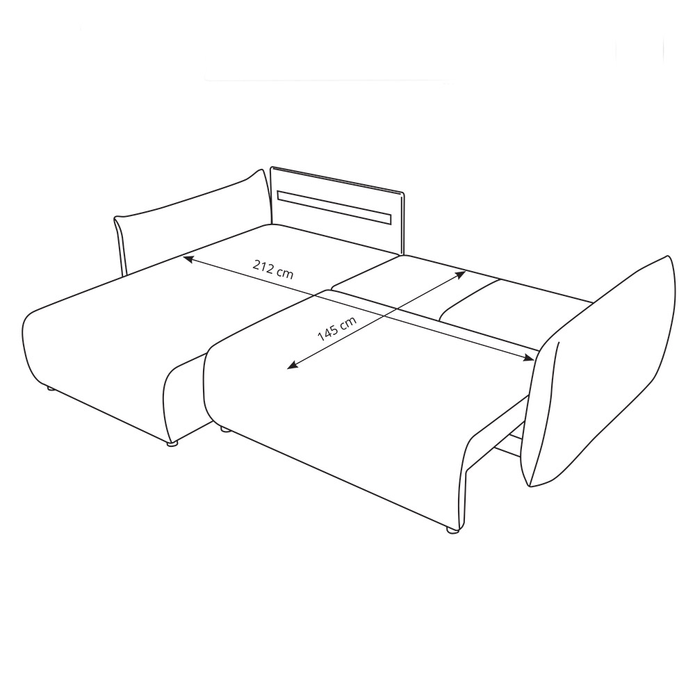 Sedací souprava ALLORA | 177x257 cm | rozkládací + úložný prostor | VÝBĚR TKANIN