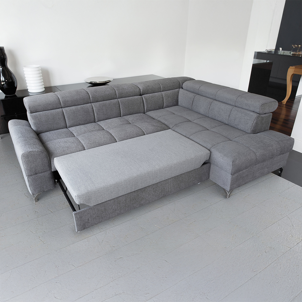 Sedací souprava SEMPRE | 270x204 cm | PRAVÁ | rozkládací + úložný prostor | VÝBĚR TKANIN