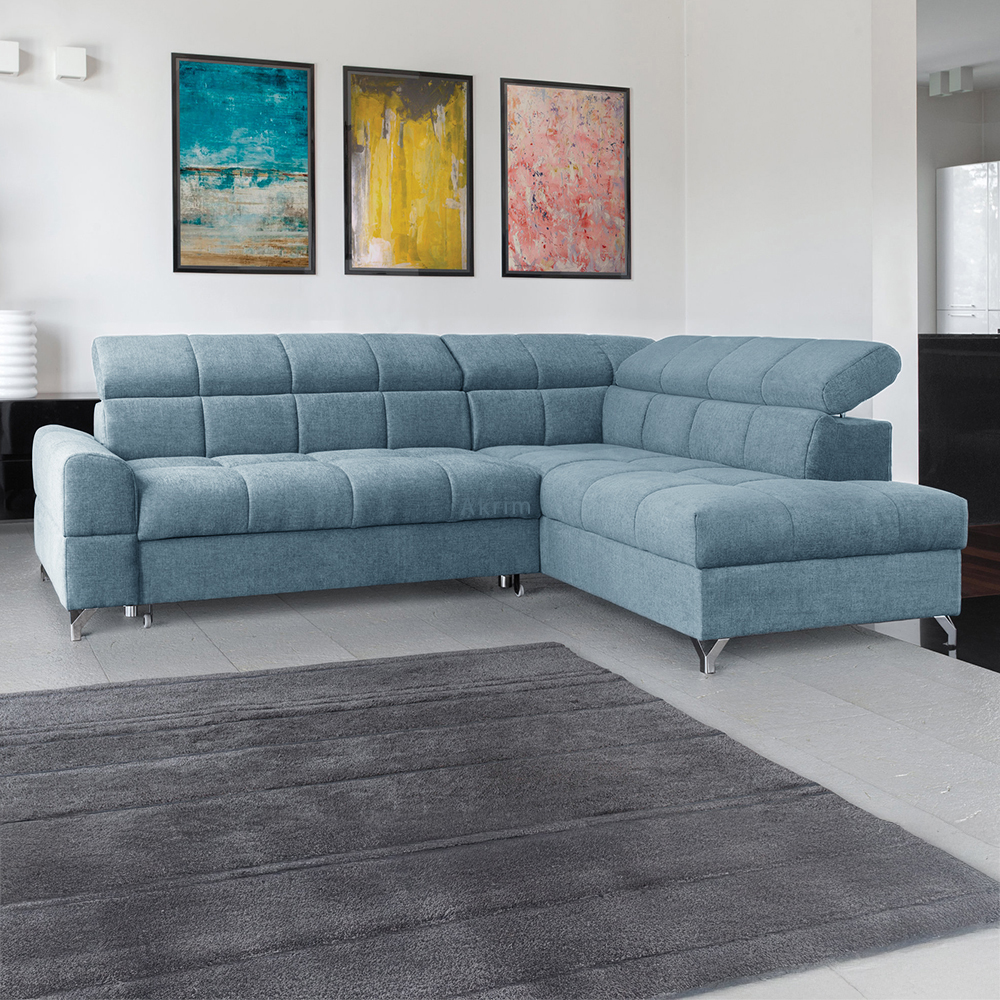 Sedací souprava SEMPRE | 270x204 cm | PRAVÁ | rozkládací + úložný prostor | VÝBĚR TKANIN