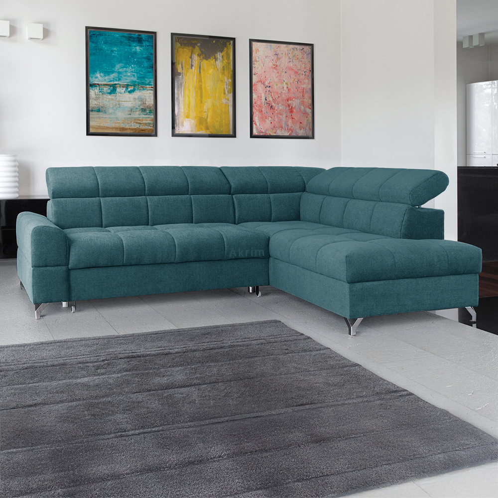 Sedací souprava SEMPRE | 270x204 cm | PRAVÁ | rozkládací + úložný prostor | VÝBĚR TKANIN