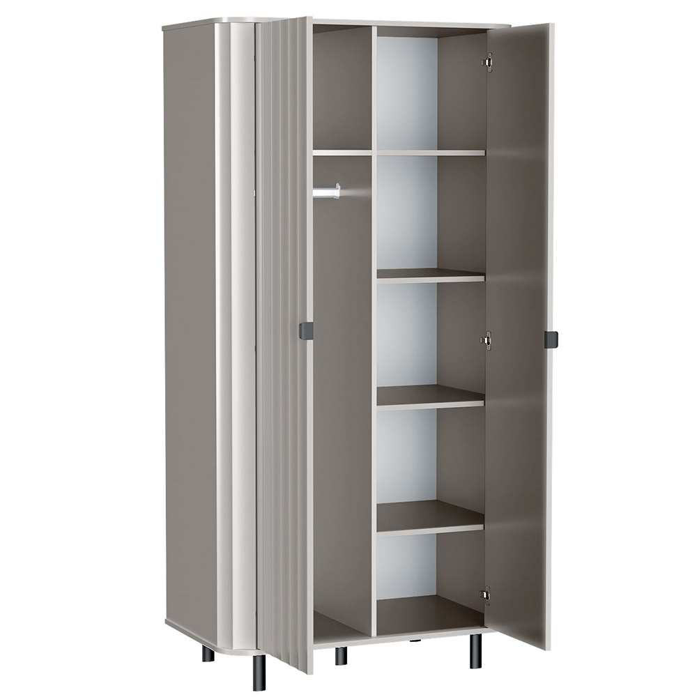 NOVADO s | šatní skříň NO-8 | 98 cm | světle šedá