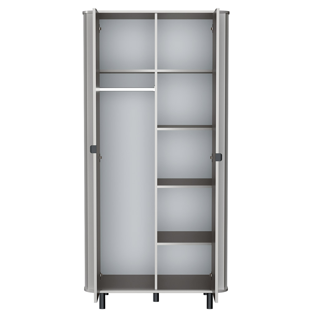 NOVADO s | šatní skříň NO-8 | 98 cm | světle šedá