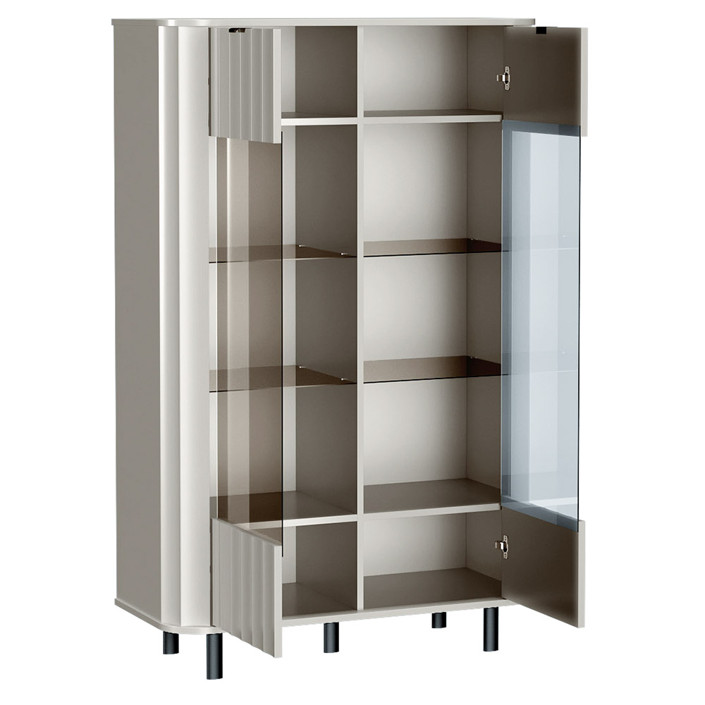 NOVADO s | vitrína NO-9 | 98,3 cm | světle šedá