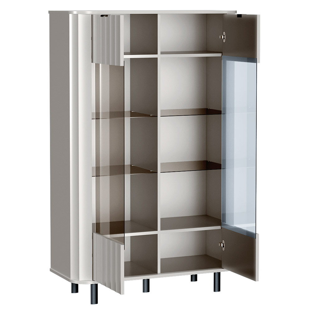 NOVADO s | vitrína NO-9 | 98,3 cm | světle šedá