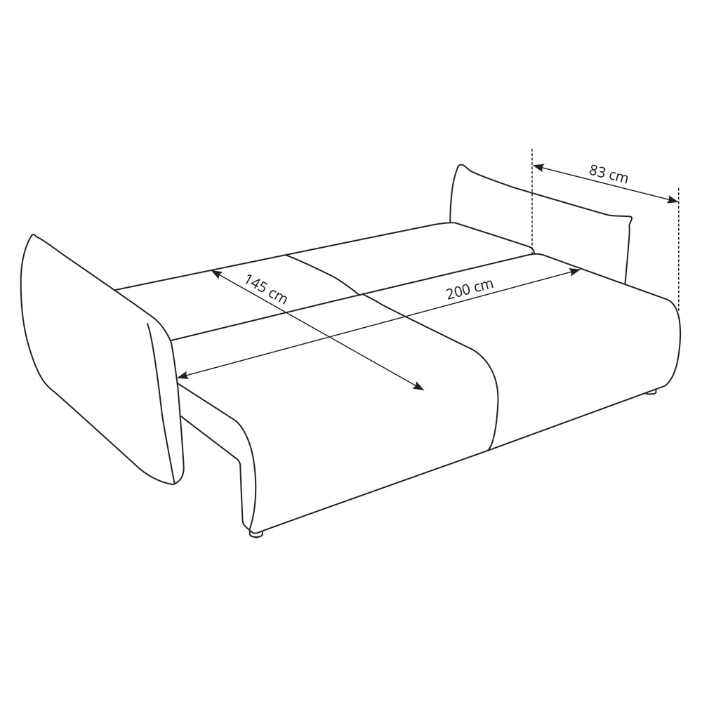 Pohovka ALLORA | 240 cm | rozkládací + úložný prostor | VÝBĚR TKANIN