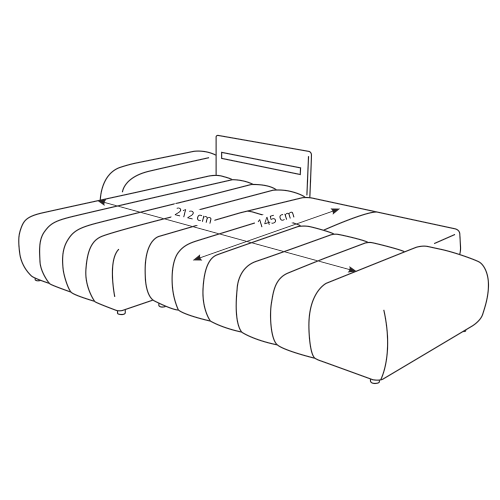 Sedací souprava BALOO | 276x176 cm | rozkládací + úložný prostor | VÝBĚR TKANIN