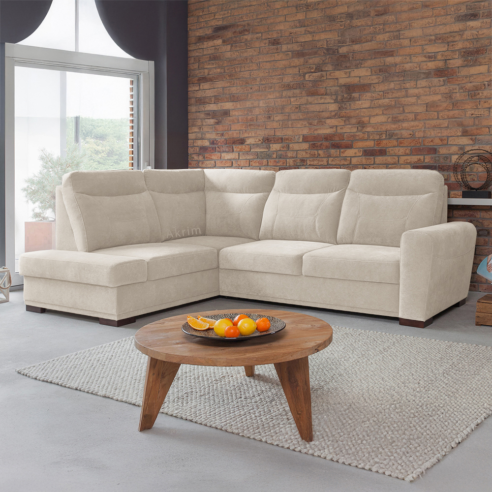 Sedací souprava LEVEL | 198x264 cm | LEVÁ | rozkládací + úložný prostor | VÝBĚR TKANIN