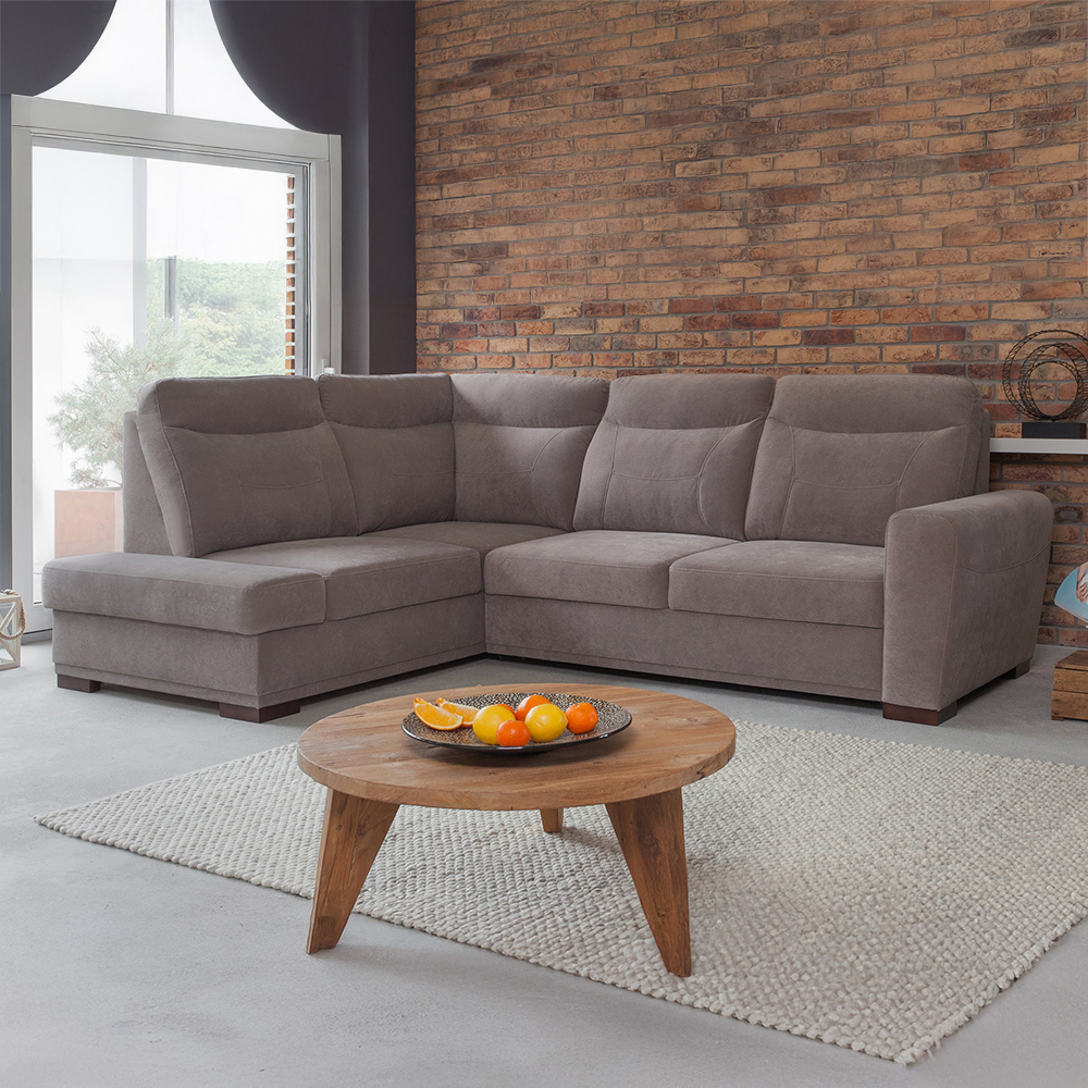 Sedací souprava LEVEL | 198x264 cm | LEVÁ | rozkládací + úložný prostor | VÝBĚR TKANIN