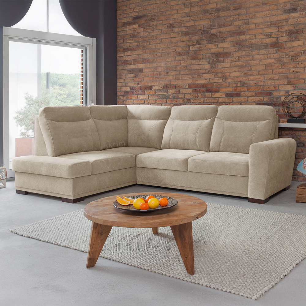 Sedací souprava LEVEL | 198x264 cm | LEVÁ | rozkládací + úložný prostor | VÝBĚR TKANIN