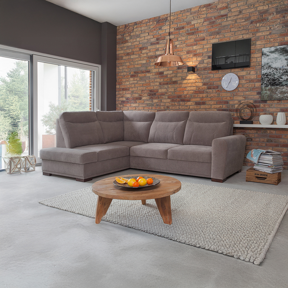 Sedací souprava LEVEL | 198x264 cm | LEVÁ | rozkládací + úložný prostor | VÝBĚR TKANIN