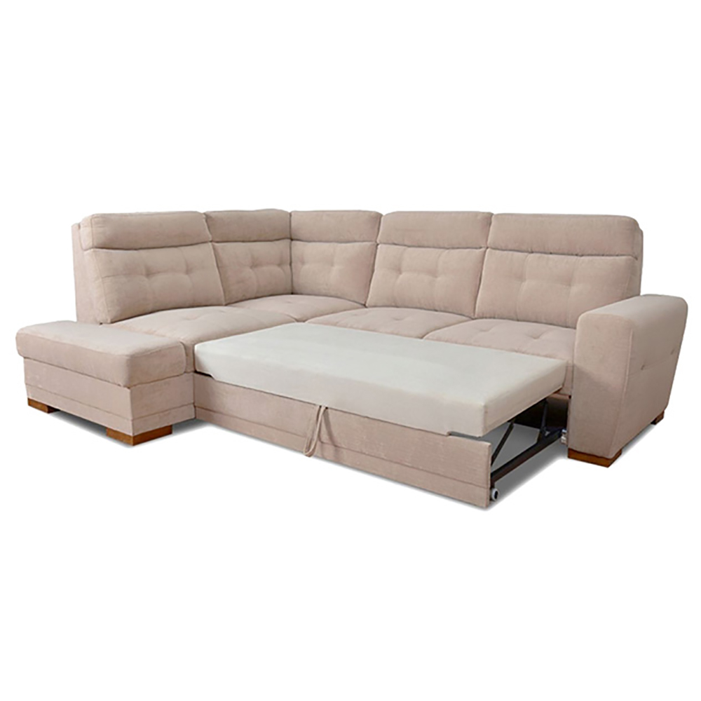 Sedací souprava AMOS | 197x264 cm | LEVÁ | rozkládací + úložný prostor | VÝBĚR TKANIN