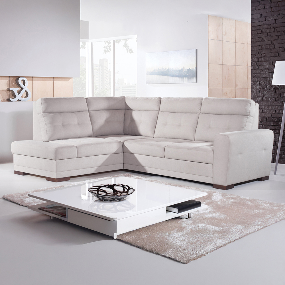 Sedací souprava AMOS | 197x264 cm | LEVÁ | rozkládací + úložný prostor | VÝBĚR TKANIN