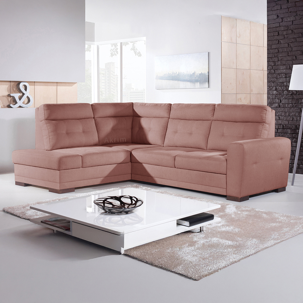 Sedací souprava AMOS | 197x264 cm | LEVÁ | rozkládací + úložný prostor | VÝBĚR TKANIN