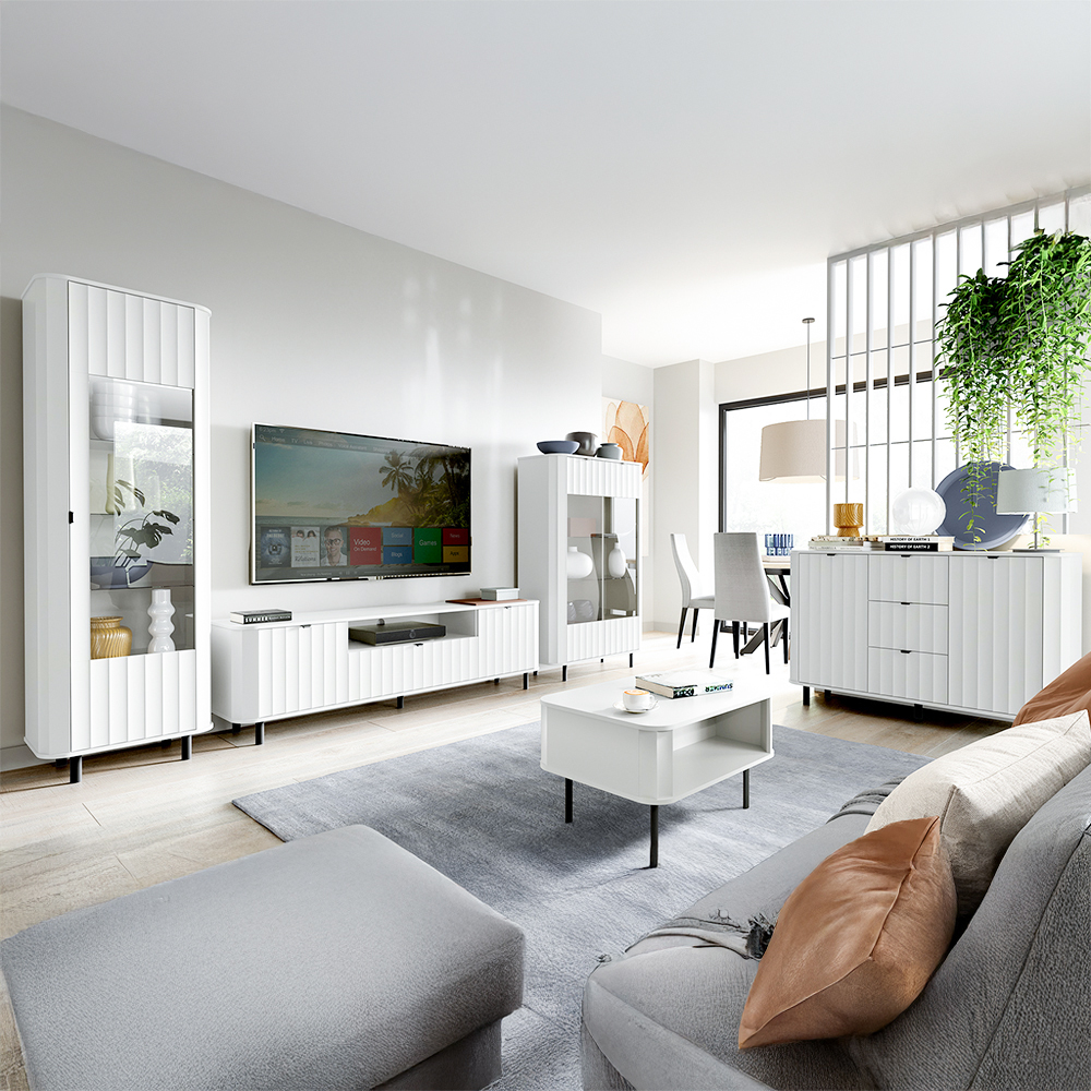 NOVADO b | TV stolek NO-6 | 137 cm | bílá