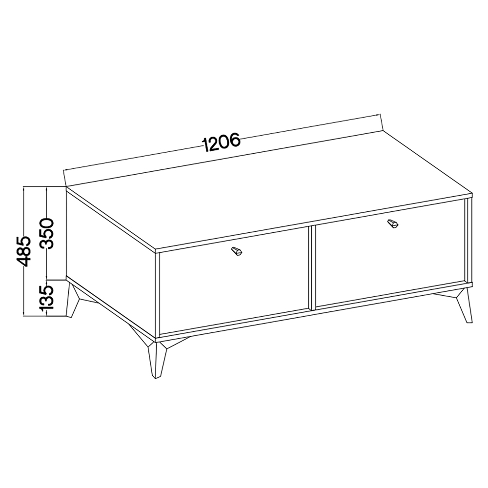 TOKYO 1 c | TV stolek RTV 302 | 120,6 cm | černá grafit/zlatá