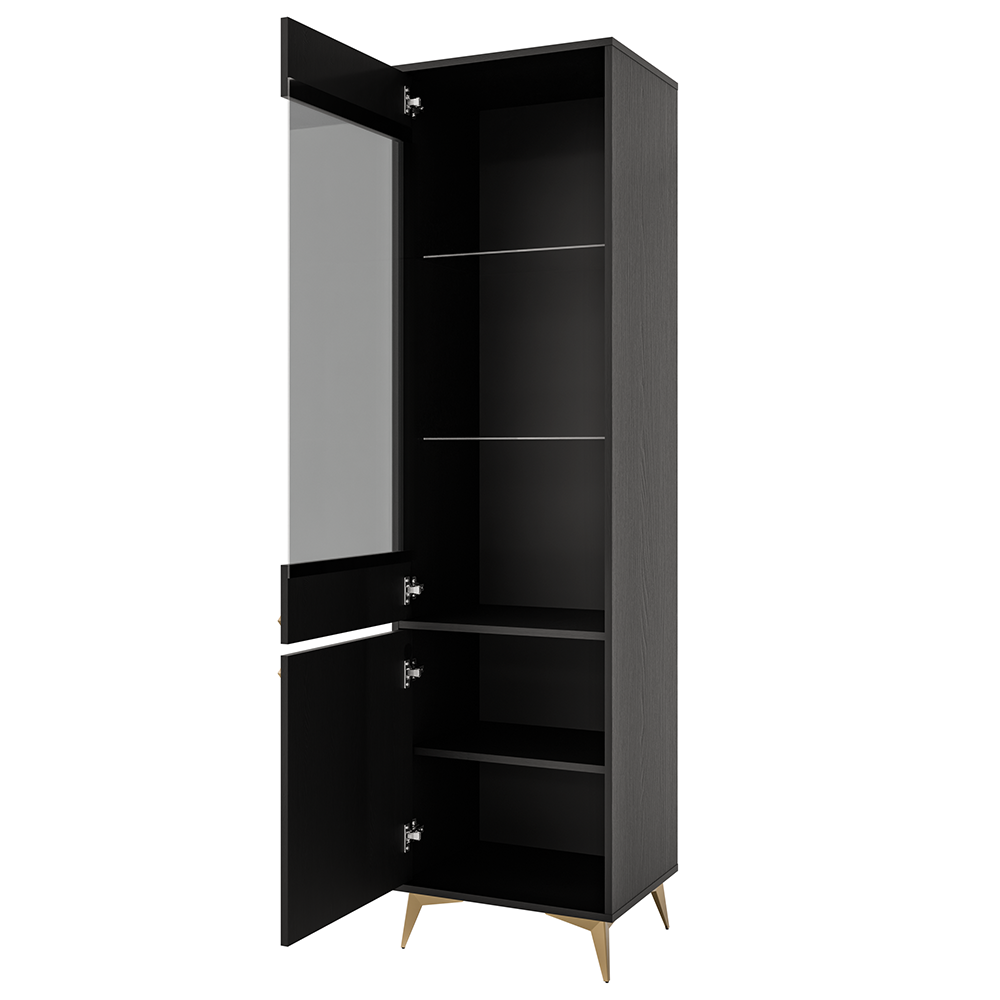 TOKYO 1 c | vitrína 101 | 51,8 cm | černá grafit/zlatá