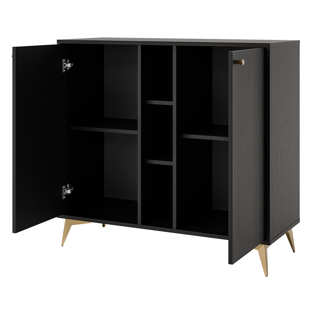 TOKYO 1 c | komoda 822 | 100,2 cm | černá grafit/zlatá