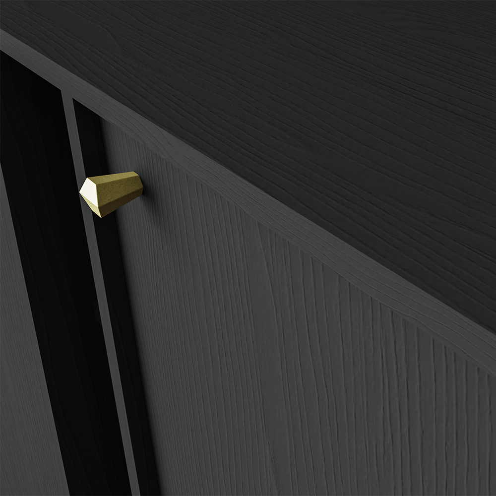 TOKYO 1 c | komoda 826 | 83,6 cm | černá grafit/zlatá