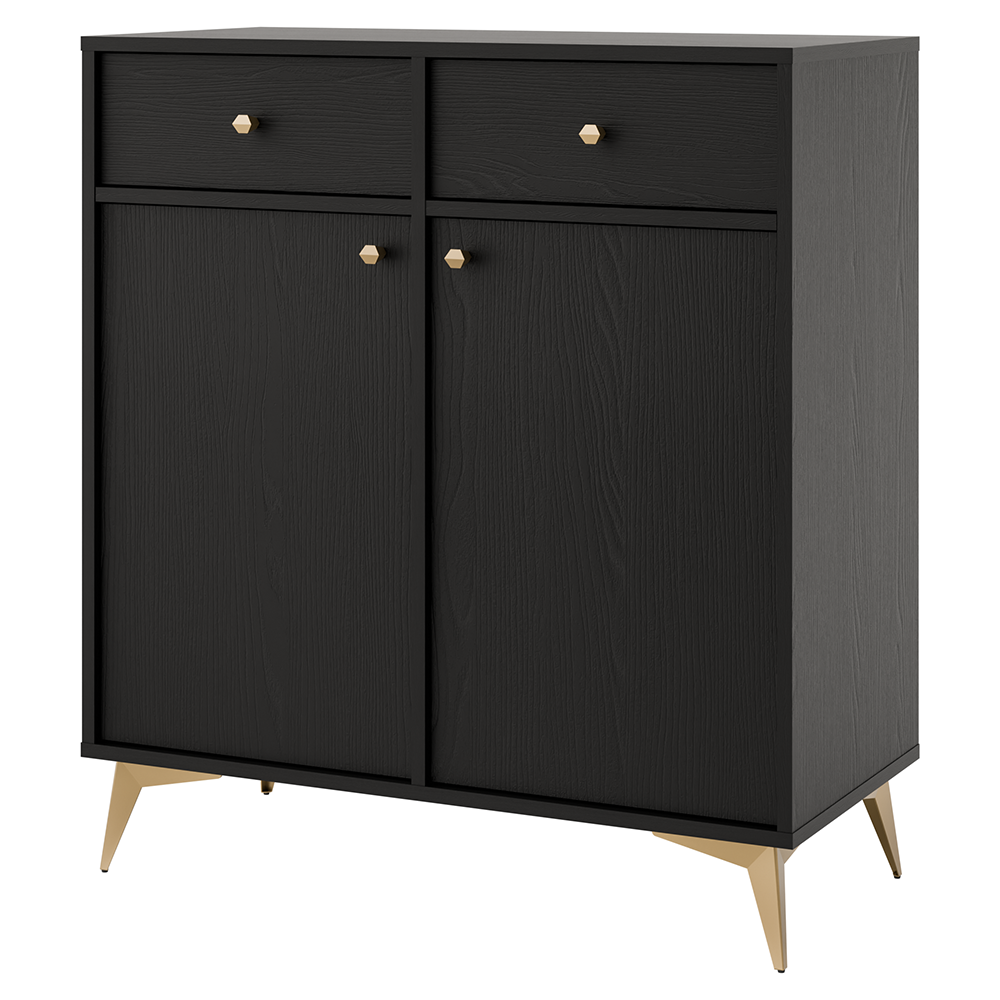 TOKYO 1 c | komoda 826 | 83,6 cm | černá grafit/zlatá