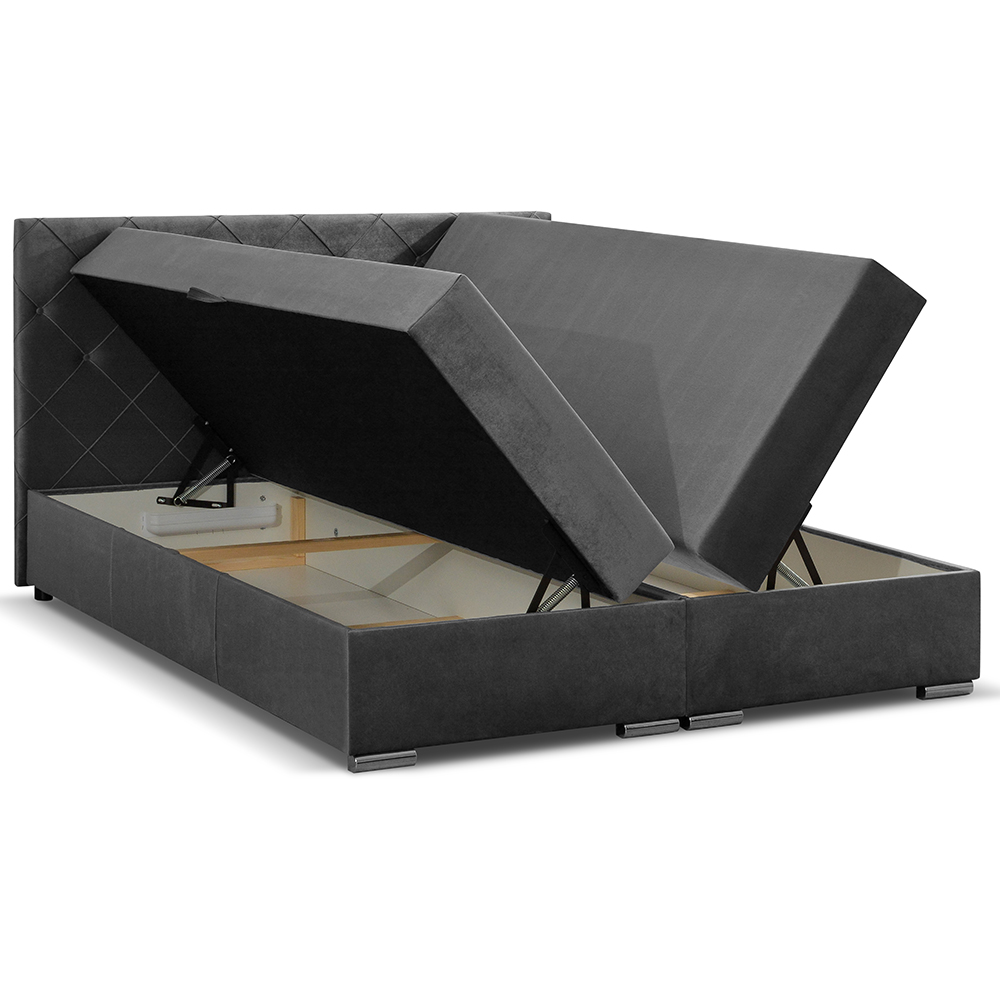 Postel dvoulůžko BOXSPRING MALAGA + topper v ceně | 140x200 | VÝBĚR TKANIN