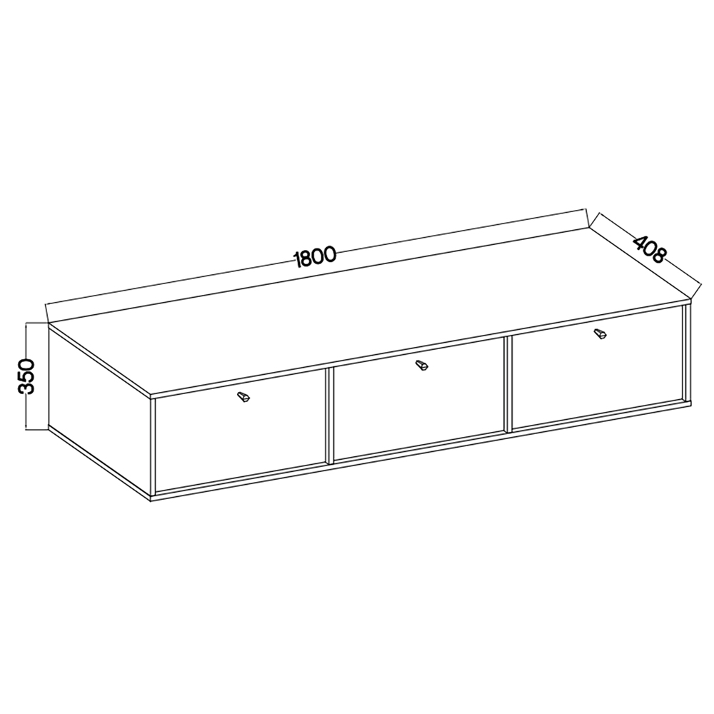 TOKYO 4 c | TV stolek RTV 303 | 180 cm | černá grafit/zlatá